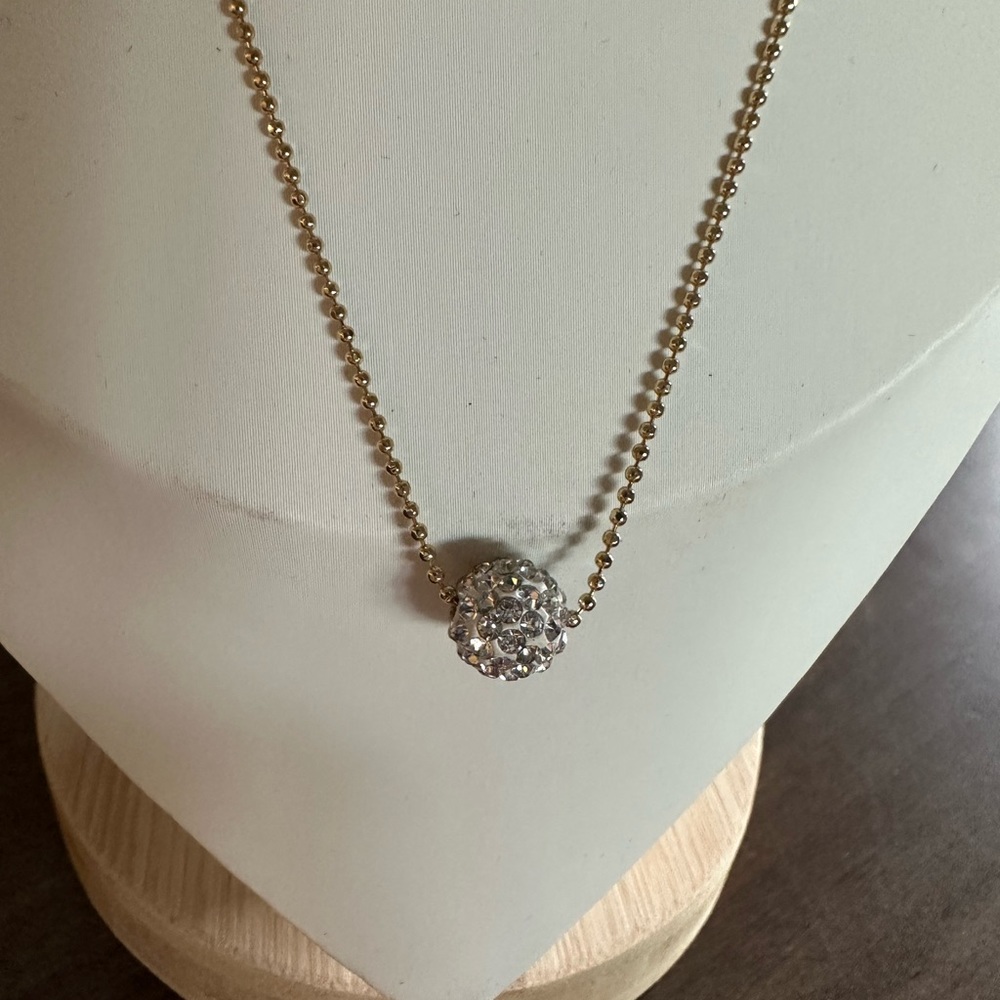 Rhinestone Ball Necklace